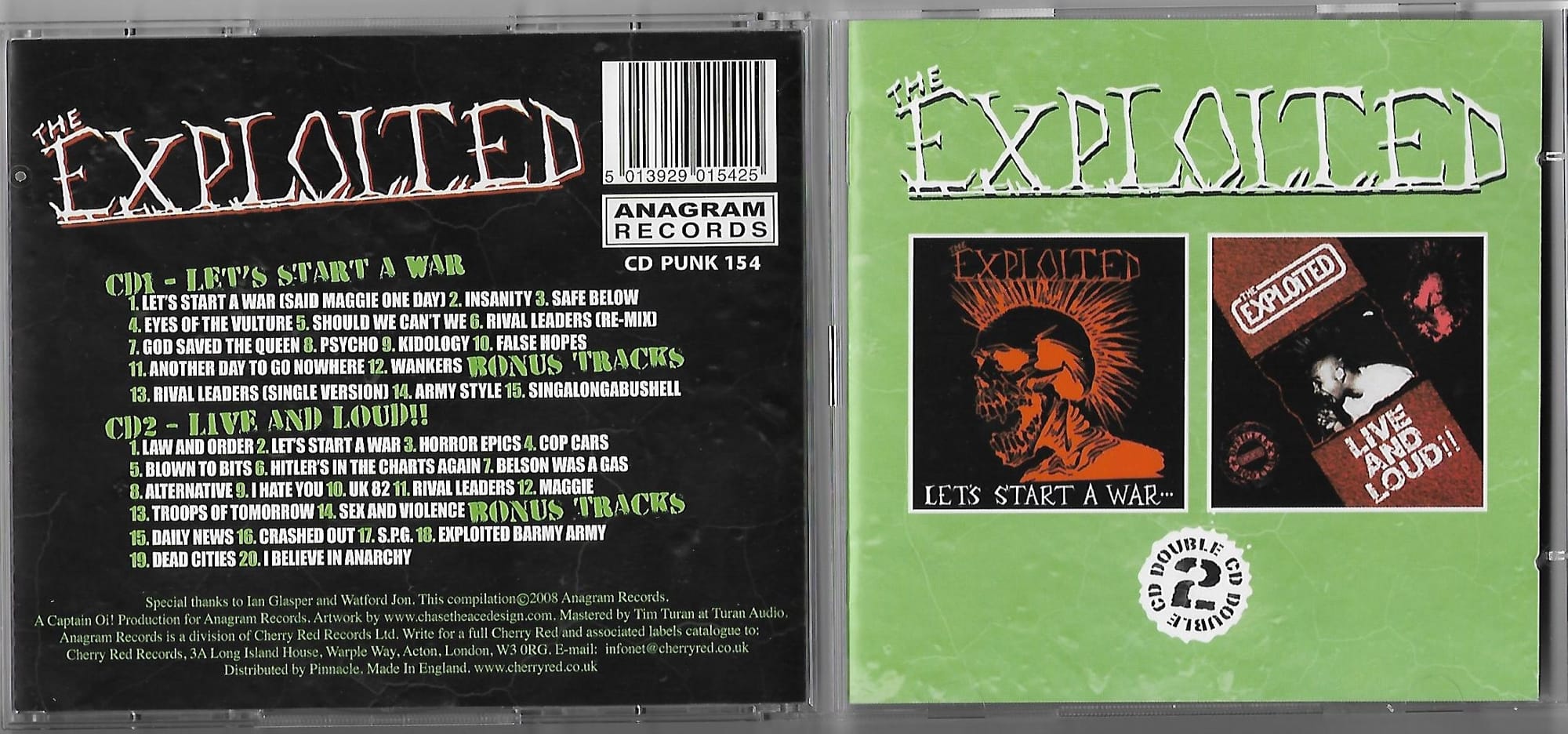 Let's Start a War & Live and Loud !! - cd punk 154