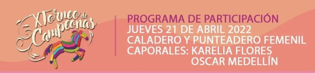 Programa de participación X Torneo de Campeonas