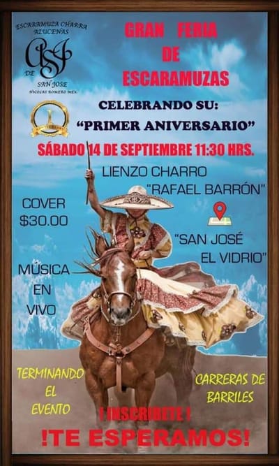 Convocatoria 1ra feria de Escaramuzas Azucenas de san José