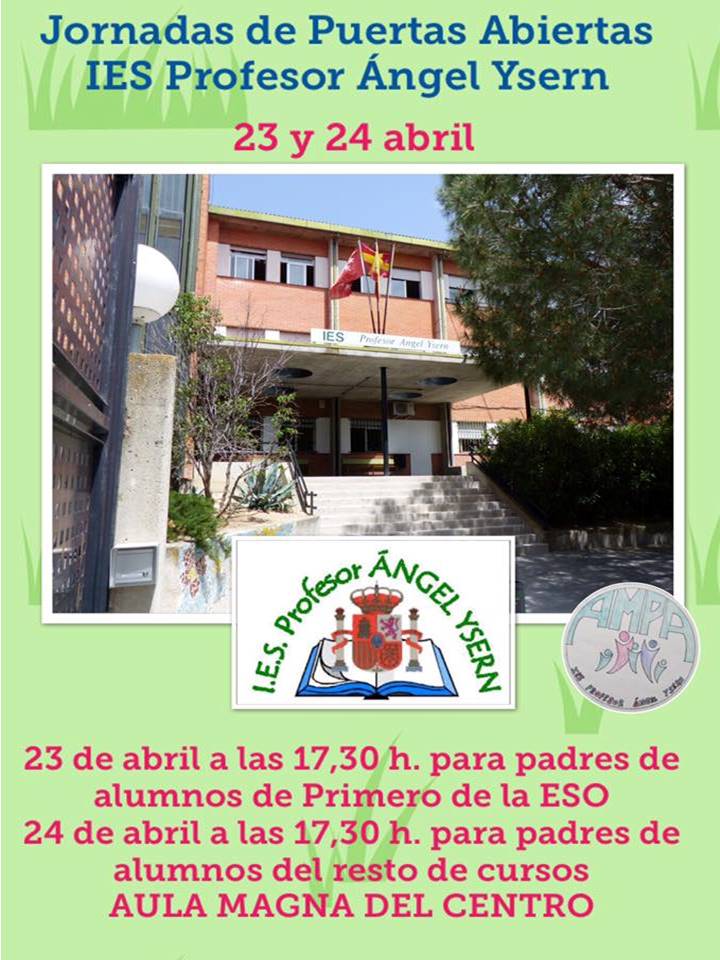 Puertas Abiertas para padres de restos de Cursos