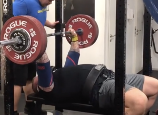 Hafthor Bjornsson Bench Presses 235kg Doubles In Prep for Powerlifting Meet