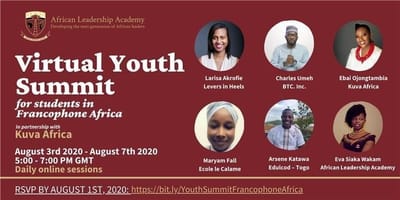 Semaine virtuelle avec African Leadership Academy (EN ANGLAIS)