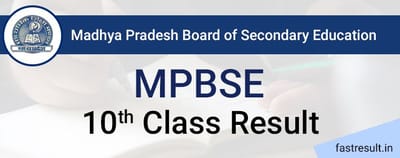 Details About MP Board 10th Result 2019