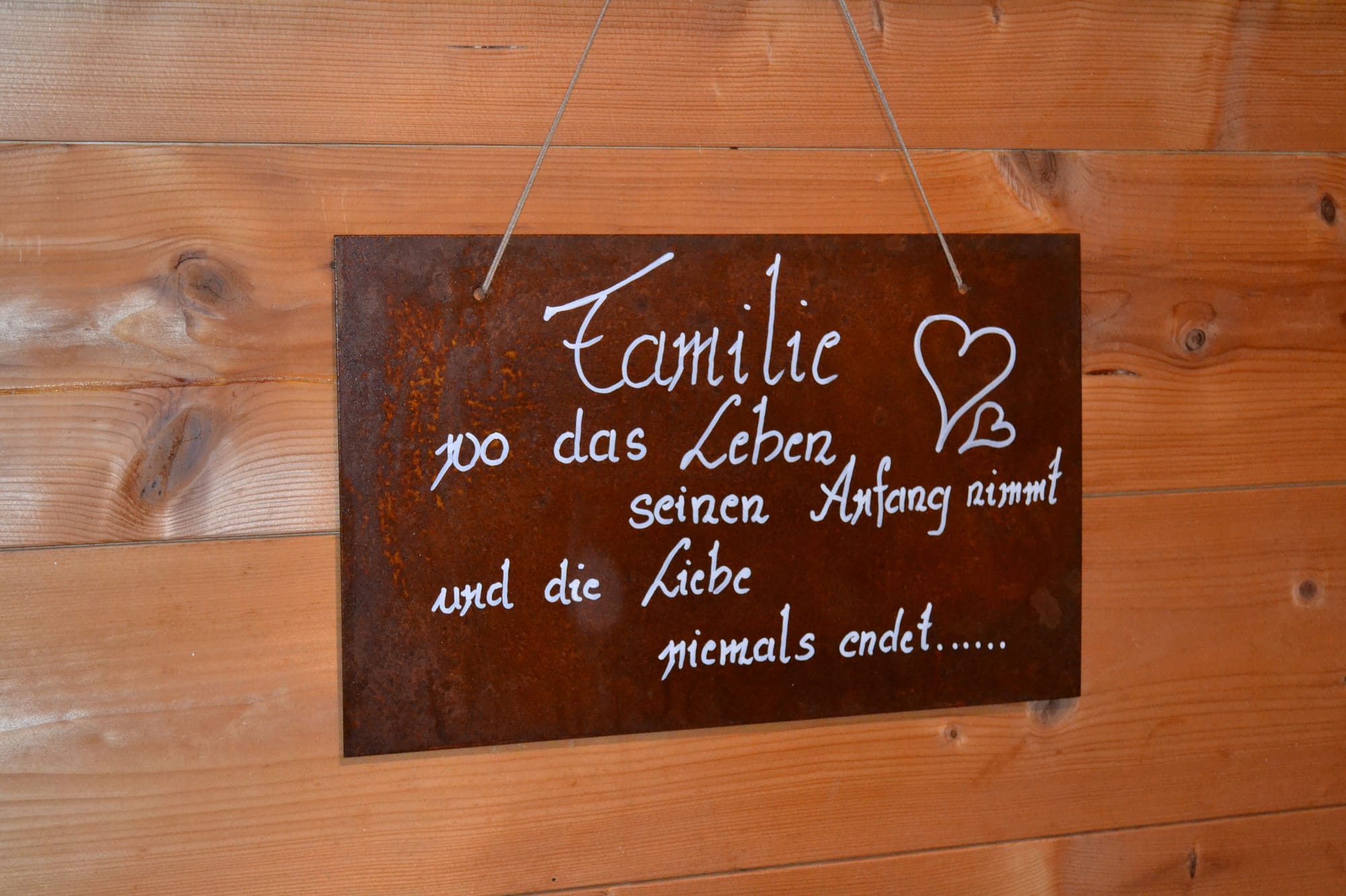 Schild mit Spruch