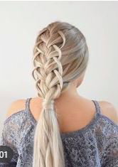 צמה אסופה מאחור