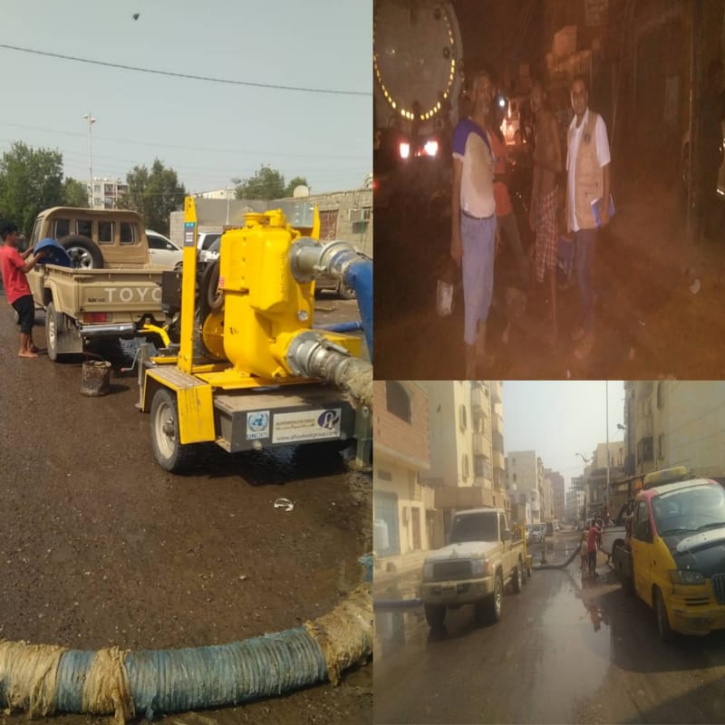 قيادة انتقالي الشيخ عثمان تتفقد اعمال تصفية شبكات الصرف الصحي بالمديرية ولجنة الطوارئ بالمجلس تحفز العمال مادياً .