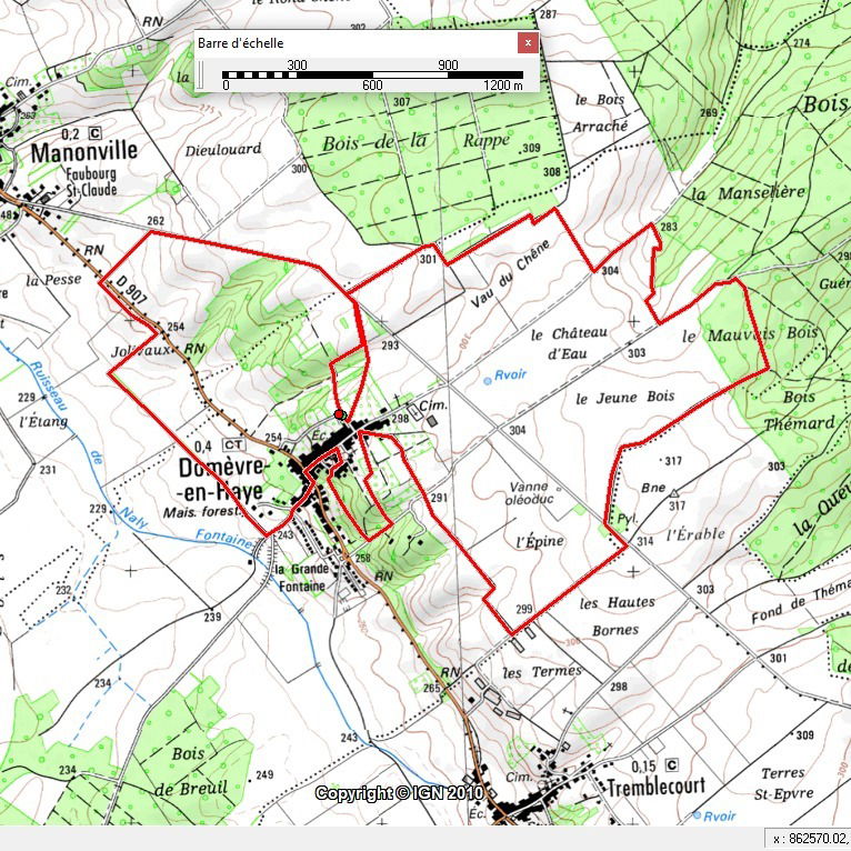 Domèvre-en-Haye - circuit des Boïldots  11 km