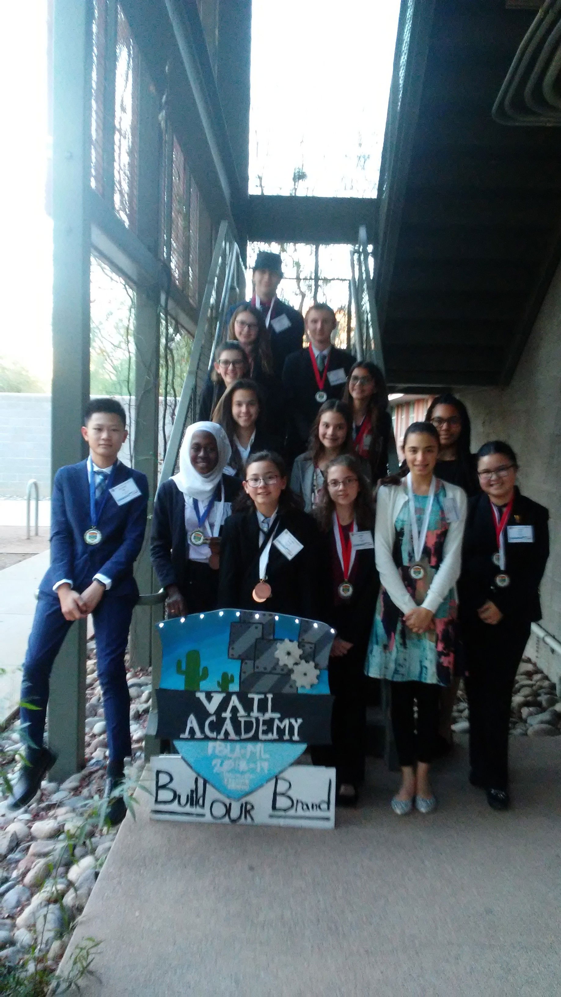 This is a picture of our chapter after receiving our awards at the Regional Conference.