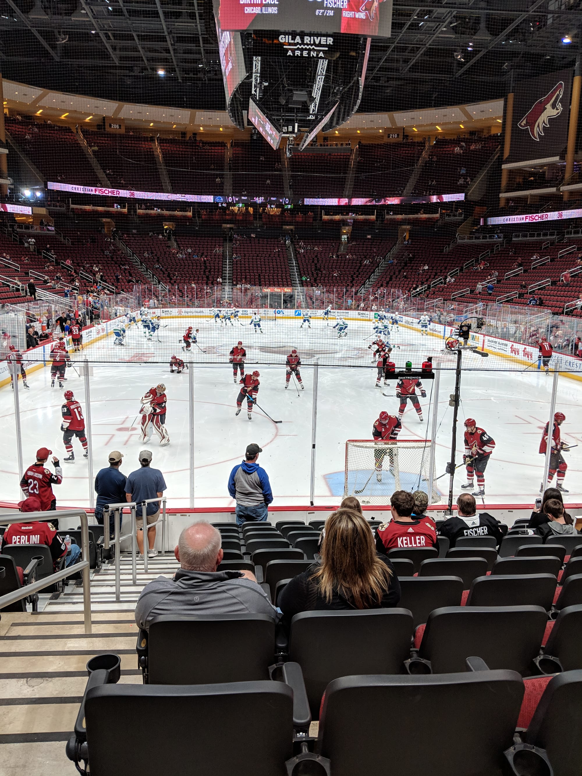 After learning about the business side of hockey, we watched a hockey game at FBLA On Ice.