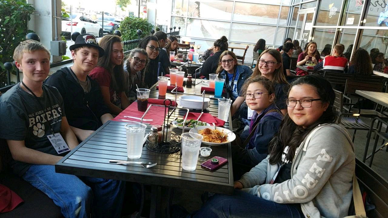 Before the hockey game, the chapter had lunch together at FBLA On Ice.