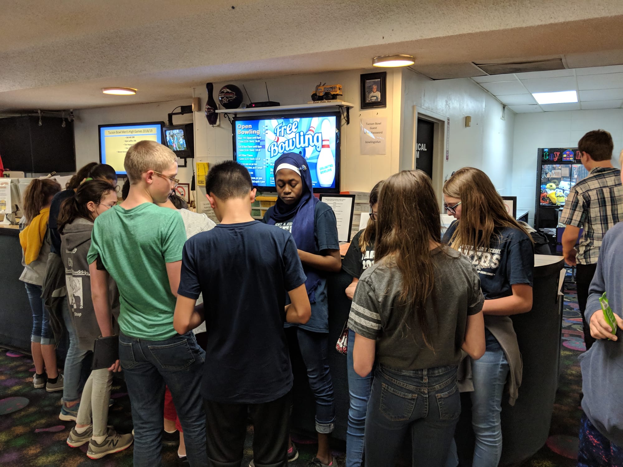 For our first team building activity, we went bowling.