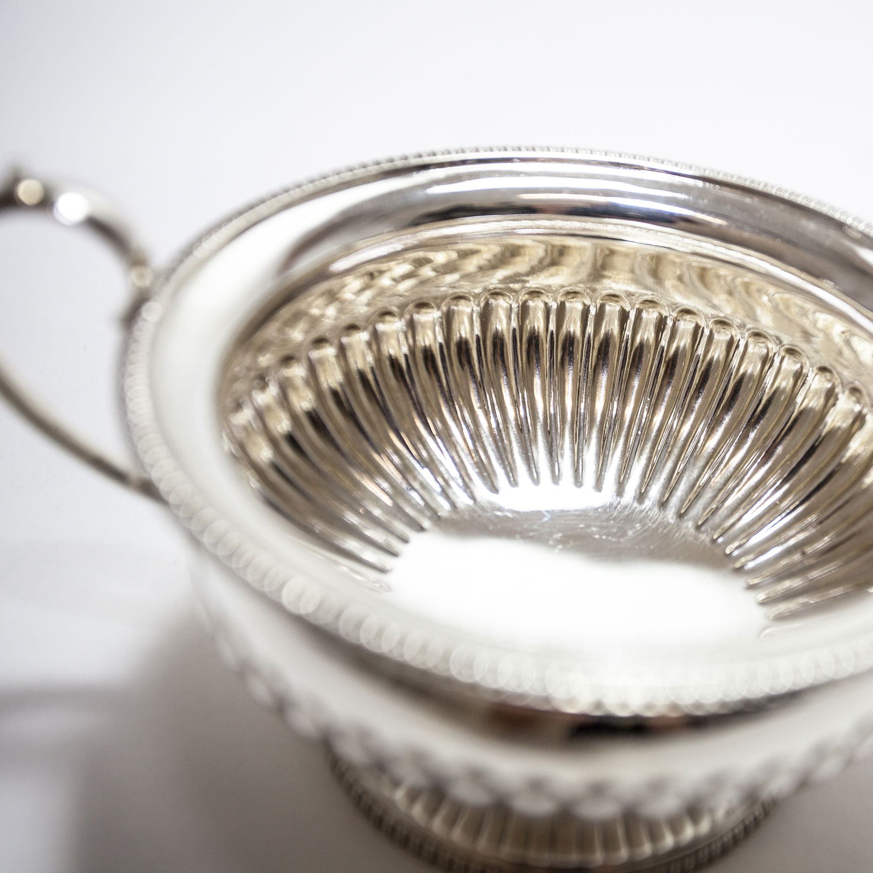 Antique silver sugar bowl