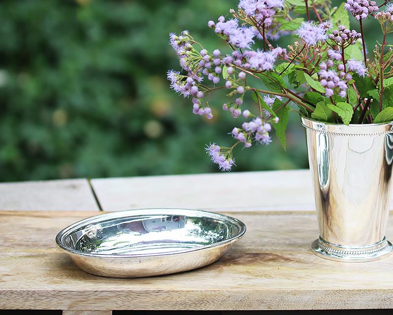 Silver-plated entrée dish