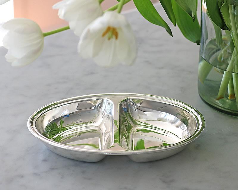 Silver-plated entrée dish