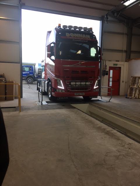 Roller Brake Tester calibration and testing in operation.