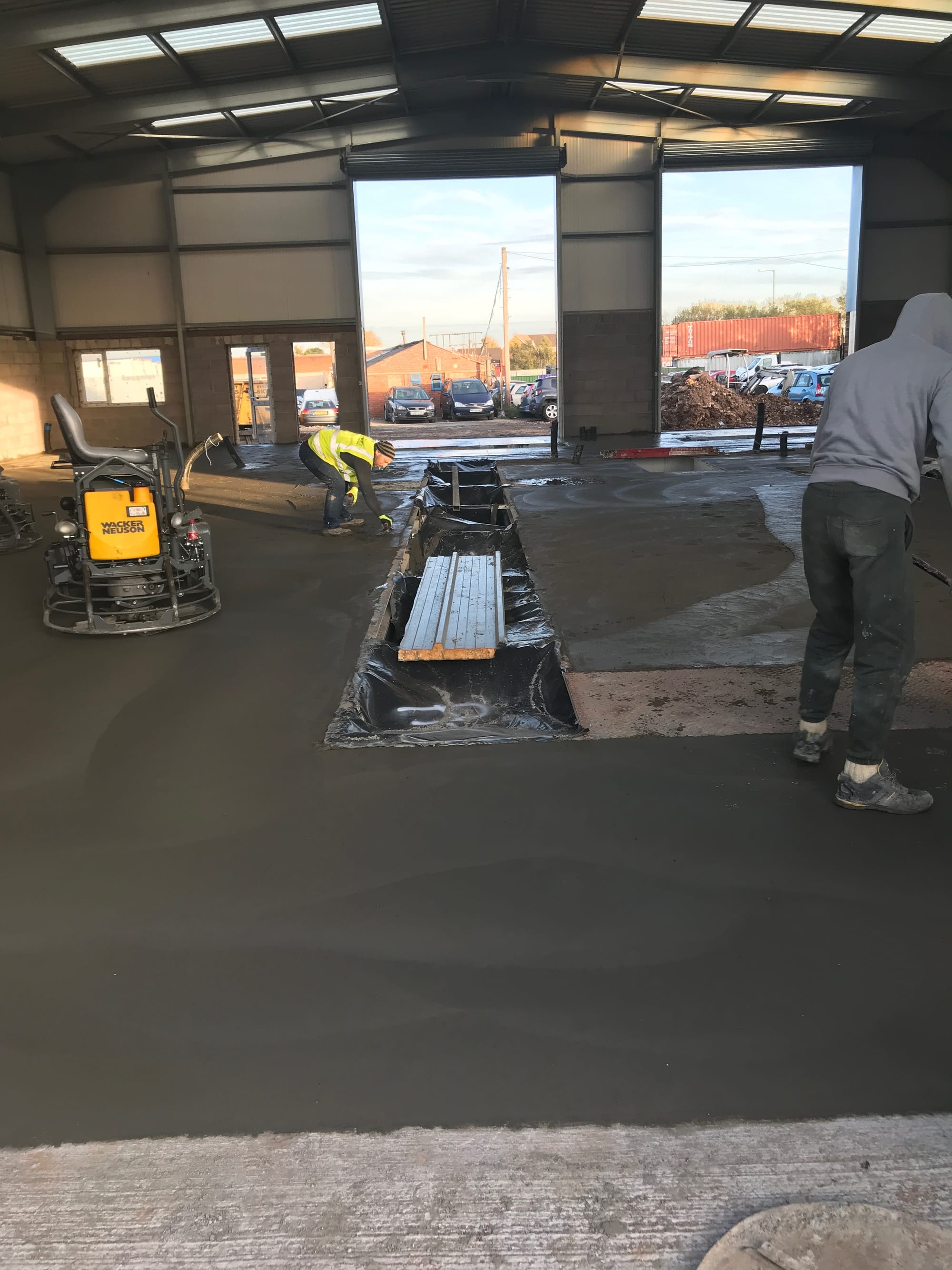 Concrete poured and power floated 2.