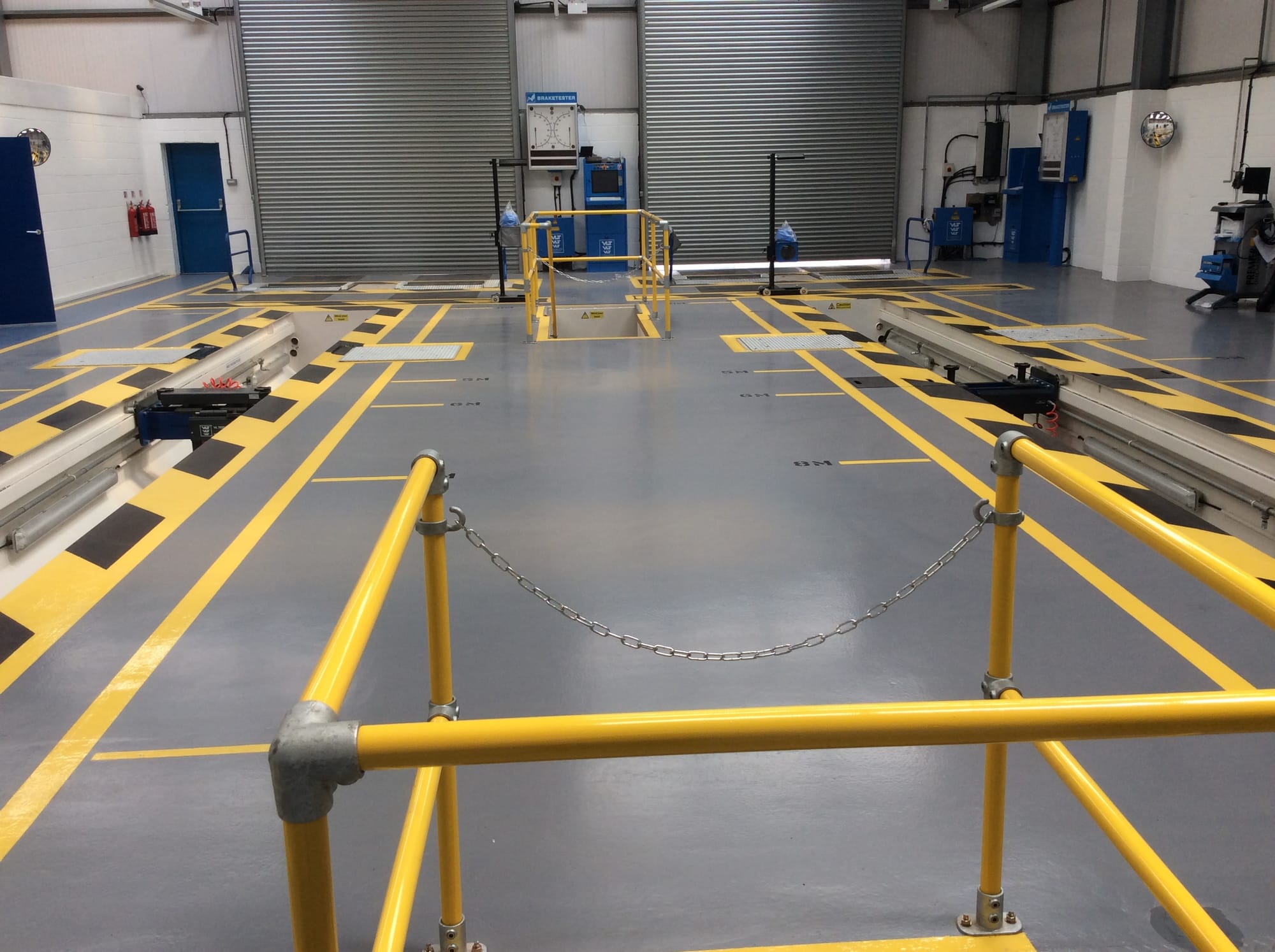 Both Lanes fully installed, walk-in steps and emergency exit with safety barriers installed.