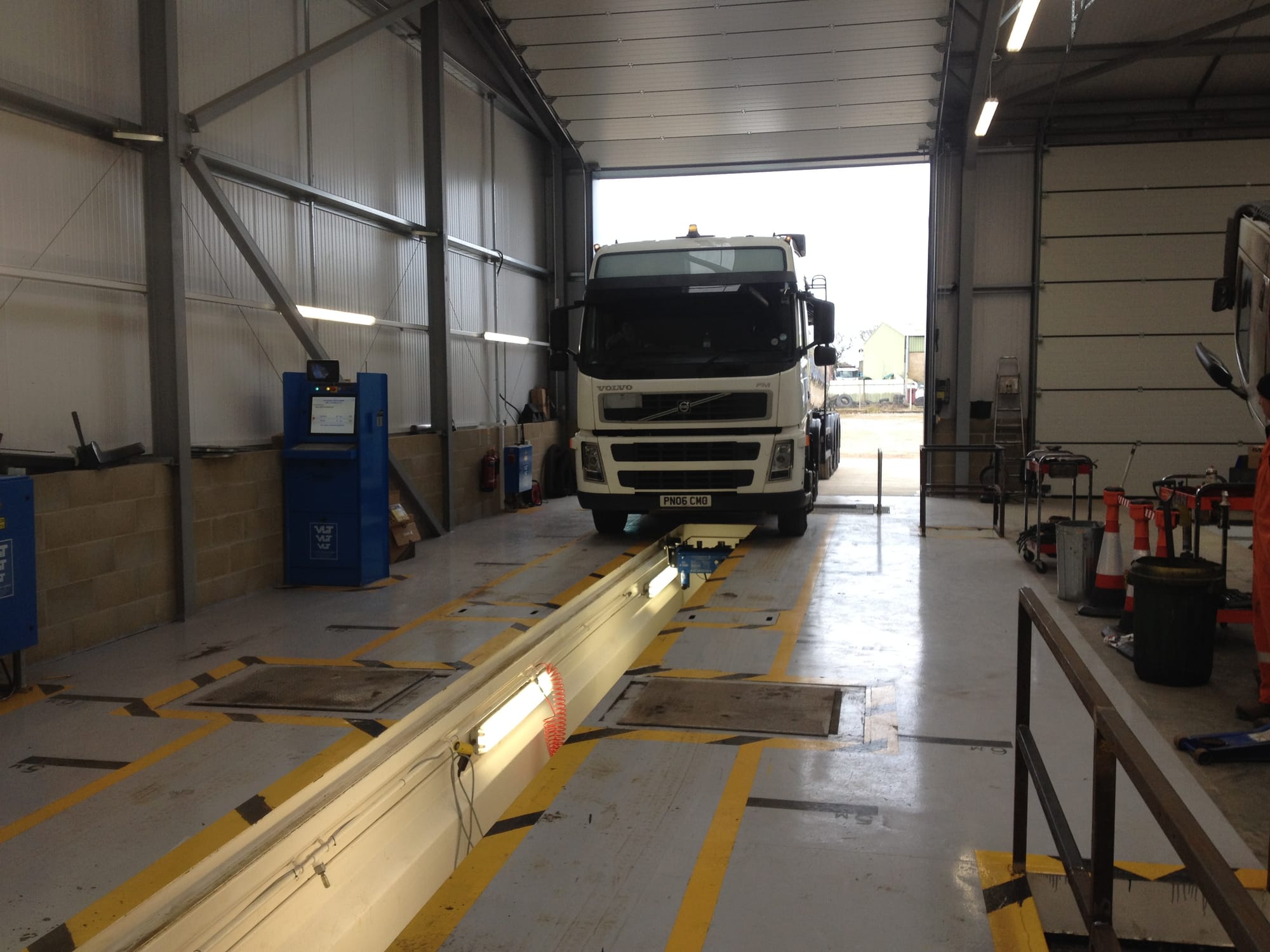First truck in for Test Procedure.