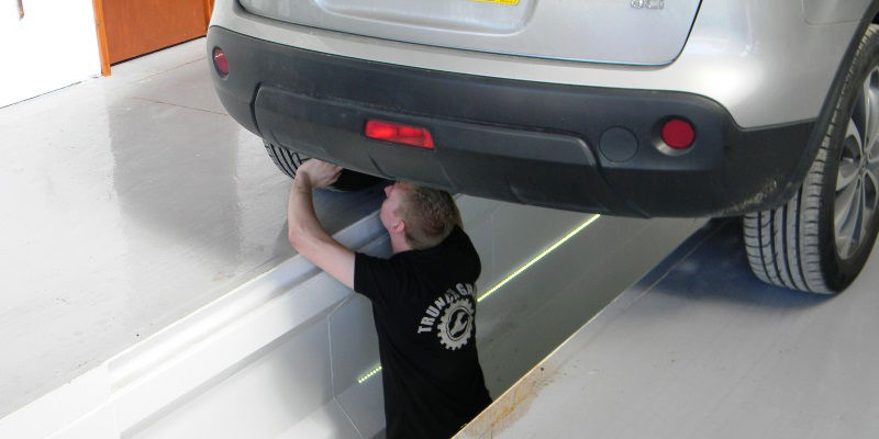 Inspection Pit in use, clean and easy to use.