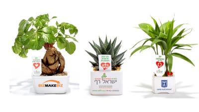 מתנות ממותגות שנותנות יותר, מתנות אישיות לחג הפסח, מסר אישי שלכם ממותג בעציץ, מתנה ללקוחות ולעובדים ההצלחה מובטחת