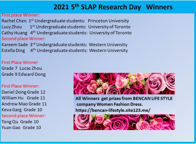 PRIZES!! CONGRATULATION TO 5th SLAP Research Day Winners!!!