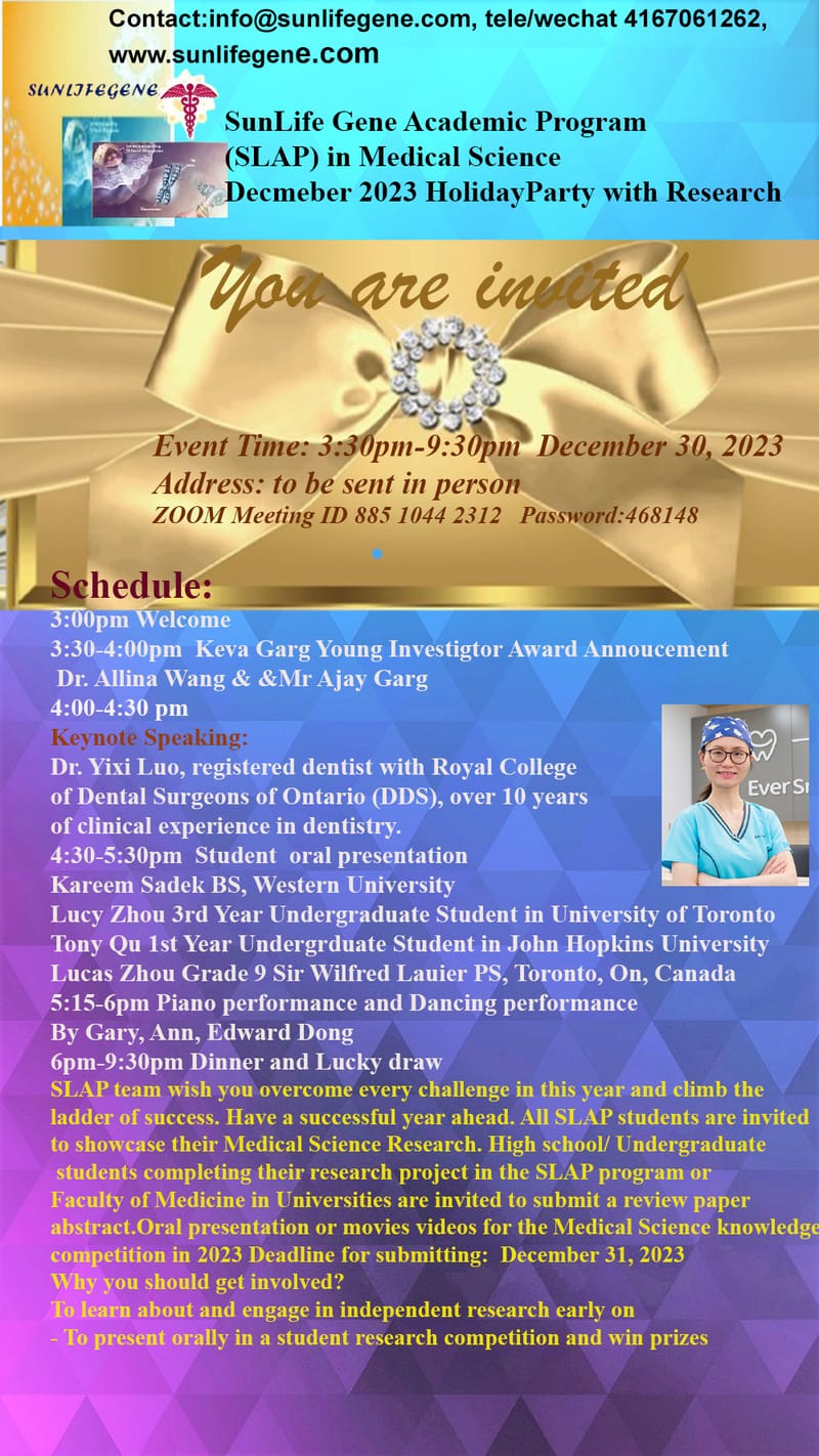 2023 Holiday Party and Medical Science Research