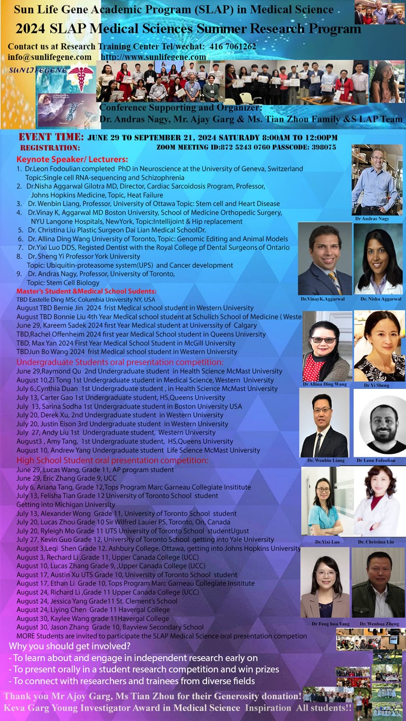 2024SLAP Medical Science Summer Research Program (SMSSRP)