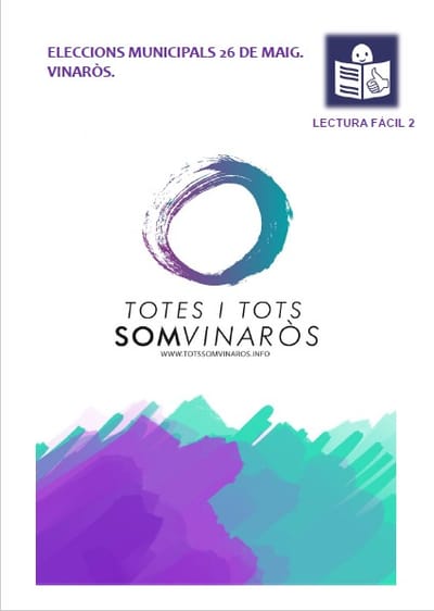 YA TENEMOS EL PRIMER PROGRAMA POLÍTICO EN LECTURA FÁCIL POR QUE  "MI VOTO CUENTA"