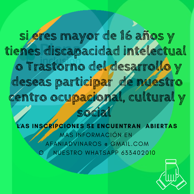 abiertas las inscripciones de nuestro centro ocupacional cultural y social