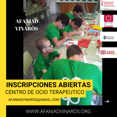 inscripciones abiertas para nuestro centro de ocio Terapéutico