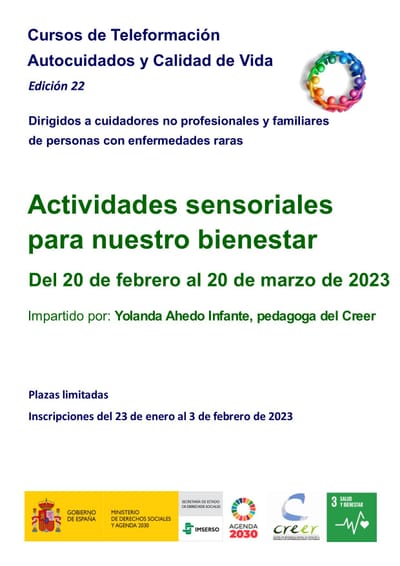 TELEFORMACION ACTIVIDADES SENSORIALES PARA NUESTRO BIENESTAR