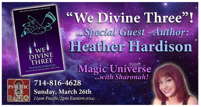 Interview on Magic Universe Live Radio Show talking about The Divining Sisters Series Book 2 and Healing Thru Tarot Podcast