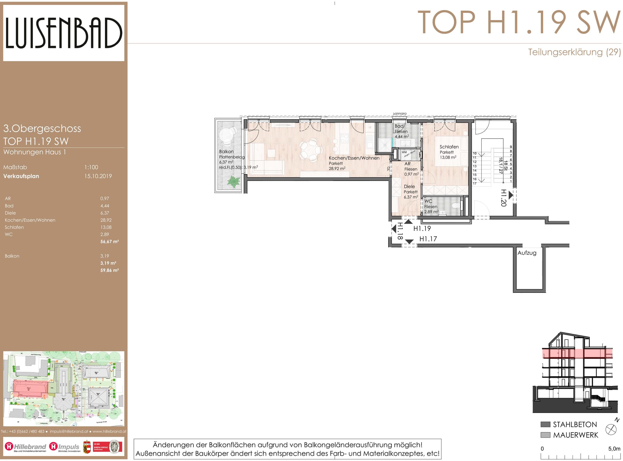 Wohnung 19 - 59,86 qm (Ludwigstr. 33) - VERMIETET