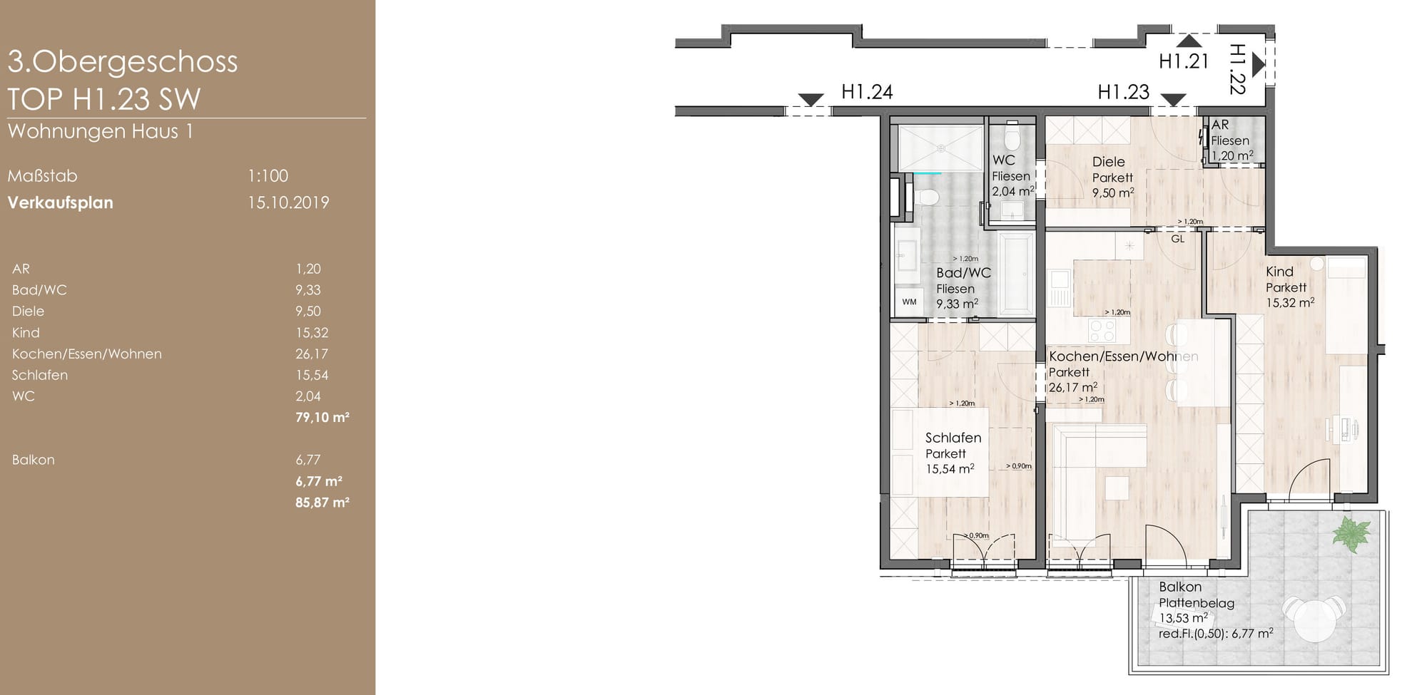 Wohnung 23 - 85,87 qm (Ludwigstr. 33) - VERMIETET