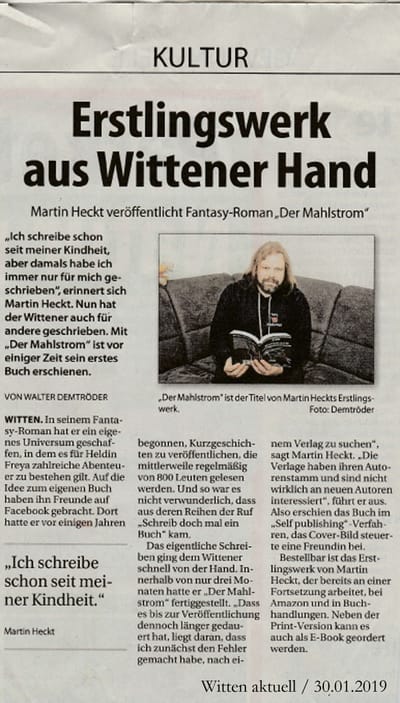 Interview in der Printausgabe von "Witten Aktuell" vom 30.01.19