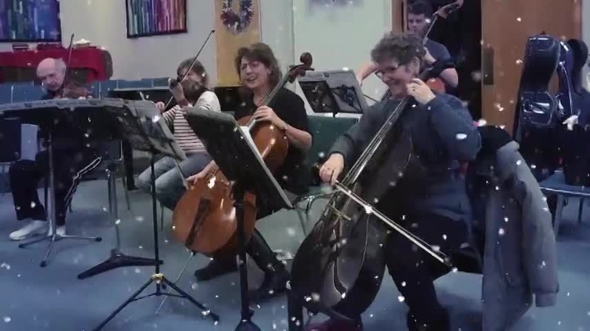 Simple Symphony  rehearsal - lots of pizzacato!!