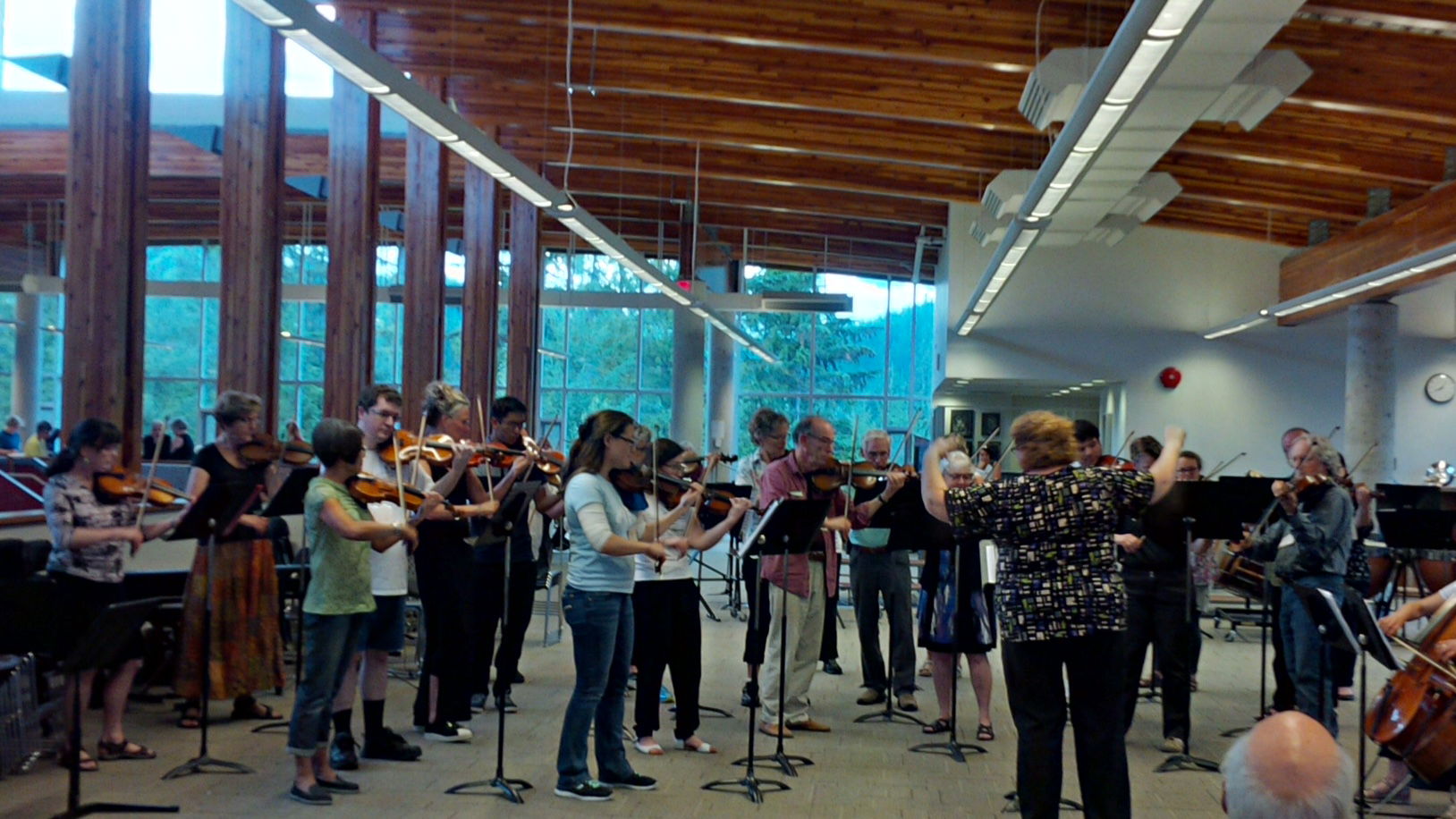 WCAMS summer camp - strings ensemble conducted by Rosemary Thompson