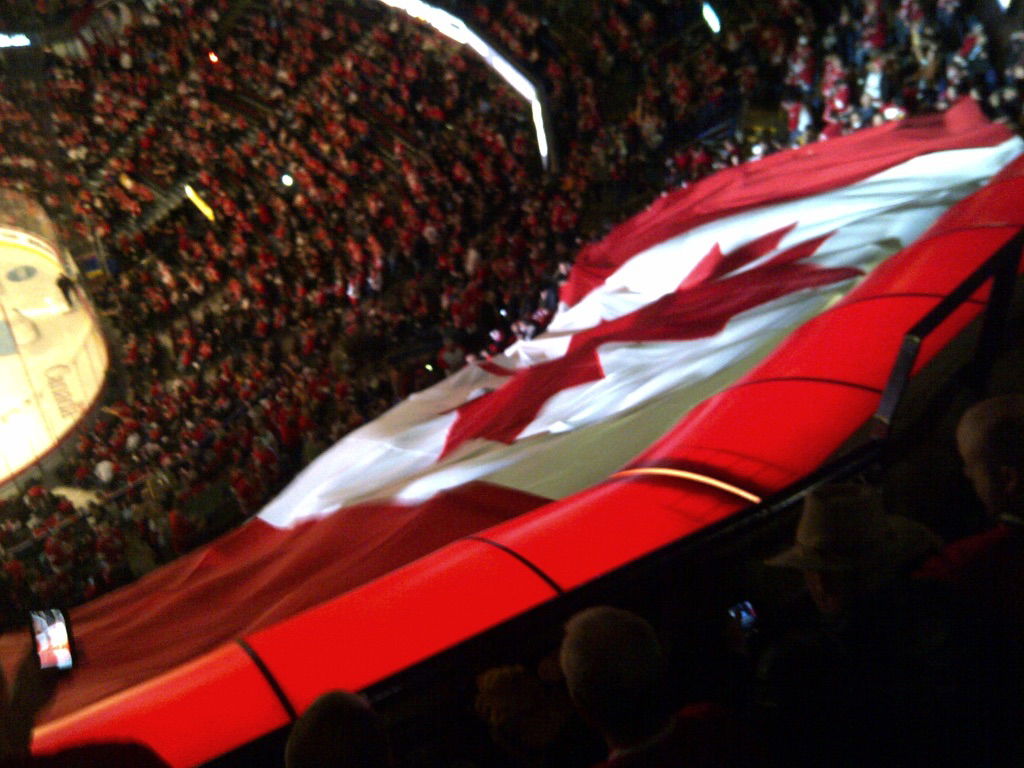 Flames game from the nosebleed section!