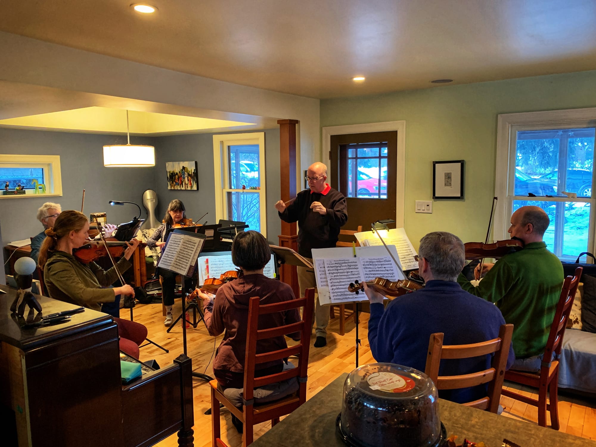 Violin Sectional with Maestro Penner - working hard before debut concert Dec 7, 2019