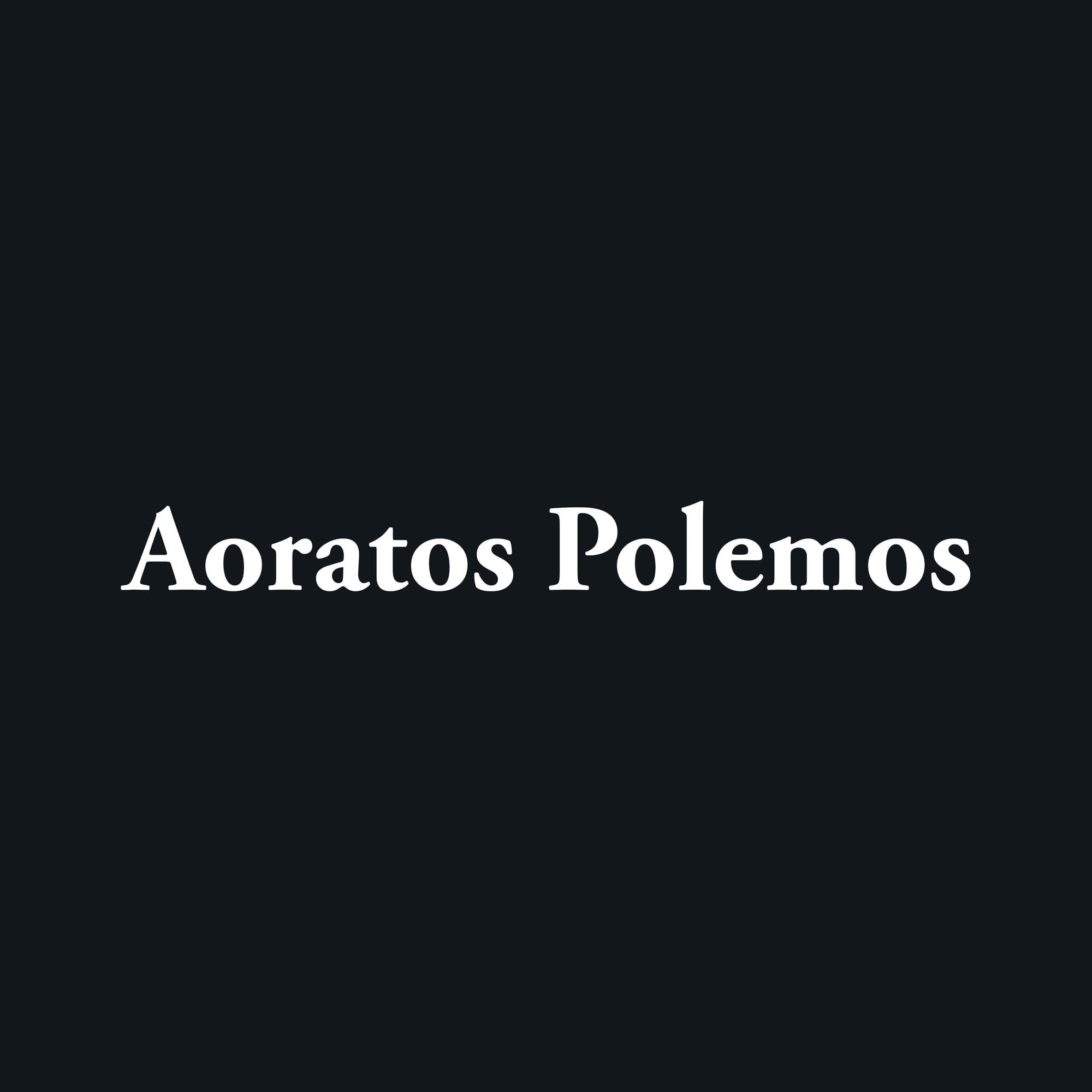 John Wu - Aoratos Polemos