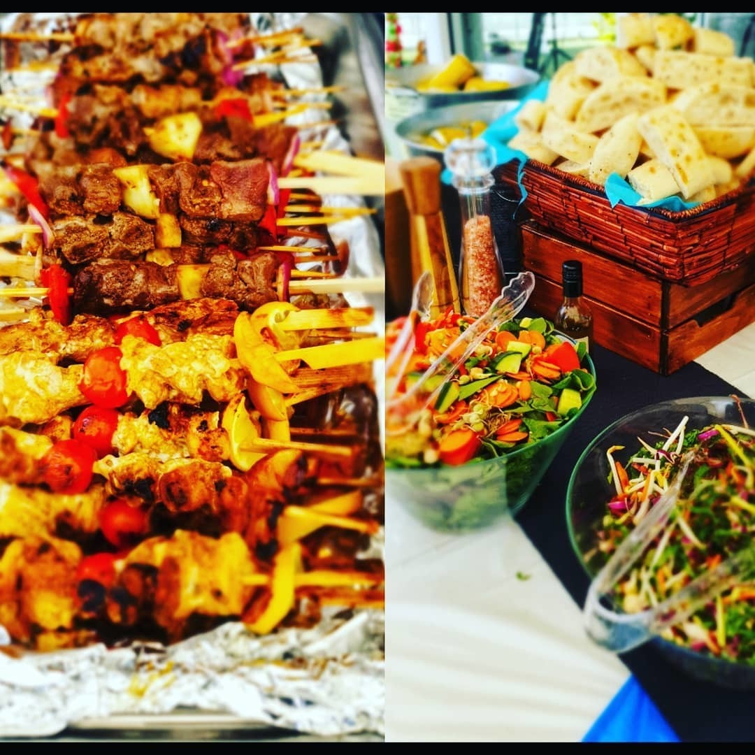 Organic Salad & Skewer Buffet