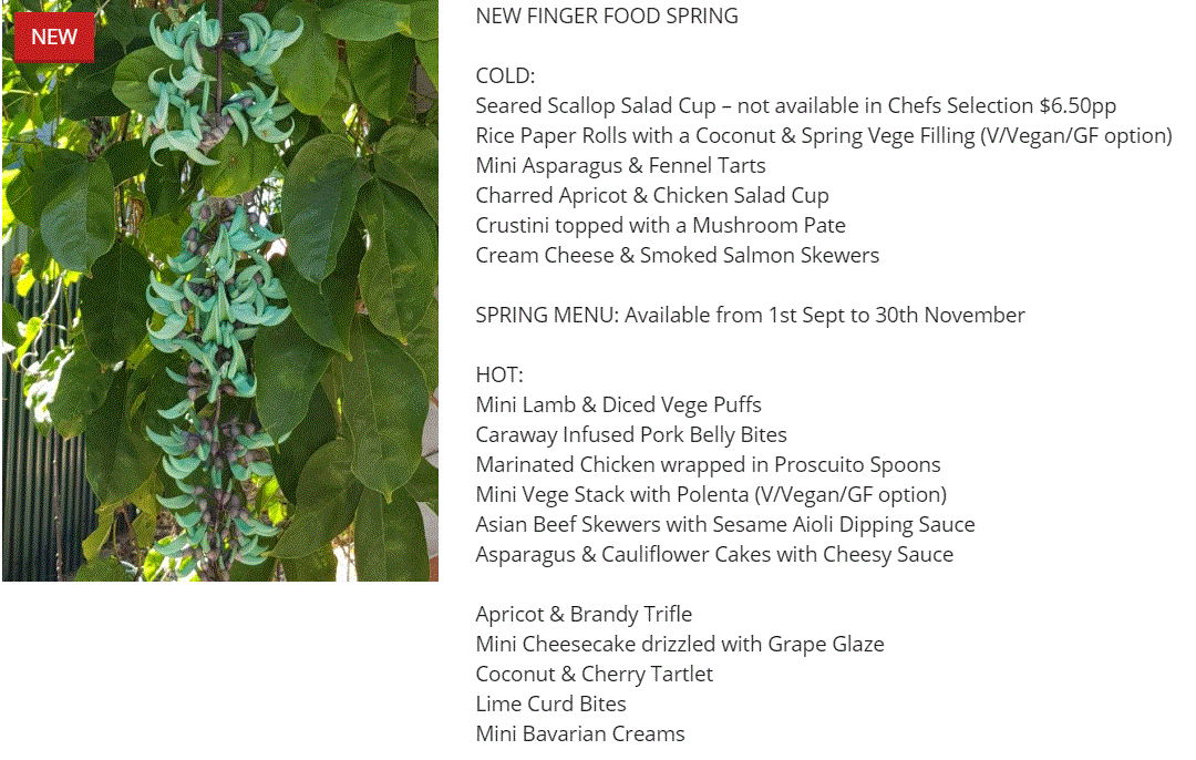 Northern Roots Spring Menu Spring Menu - Nutmeg and Pepper Catering