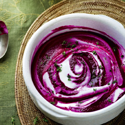 Around the World in 80 Foods: Israeli "Tabal" Yogurt Beet and Roasted Pistachio Dip!