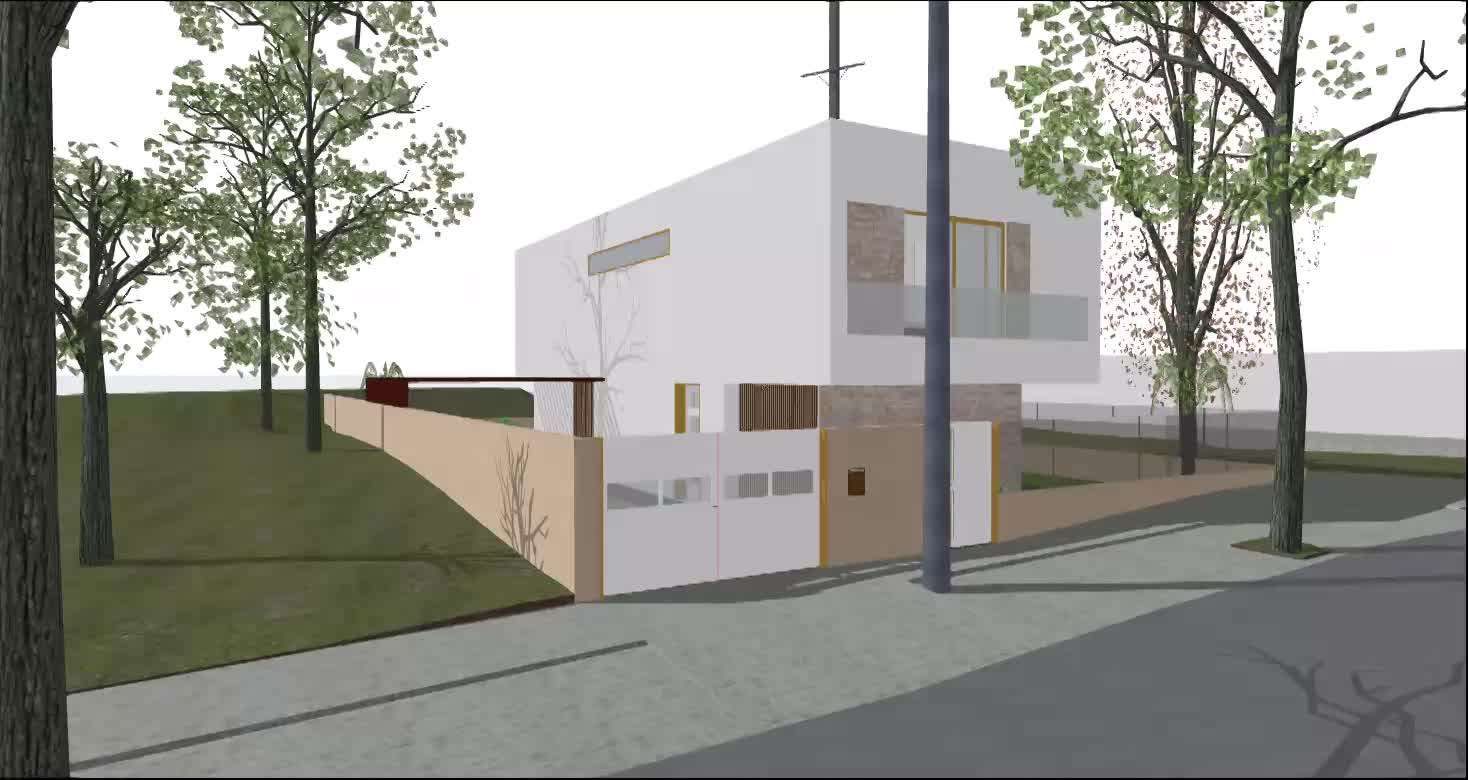 Modelagem 3D básica sem renderização gerada por software BIM para desenvolvimento de projeto de legalização em órgão específico e enviado via IFC para o arquiteto Paulo Salvaterra da empresa JPS Atelier