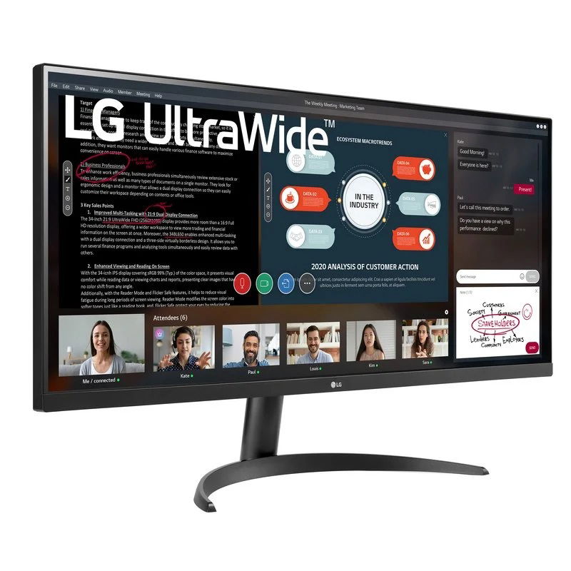 Monitor Pro Ultra panorâmico LG 34WP500-B V2 34" WFHD