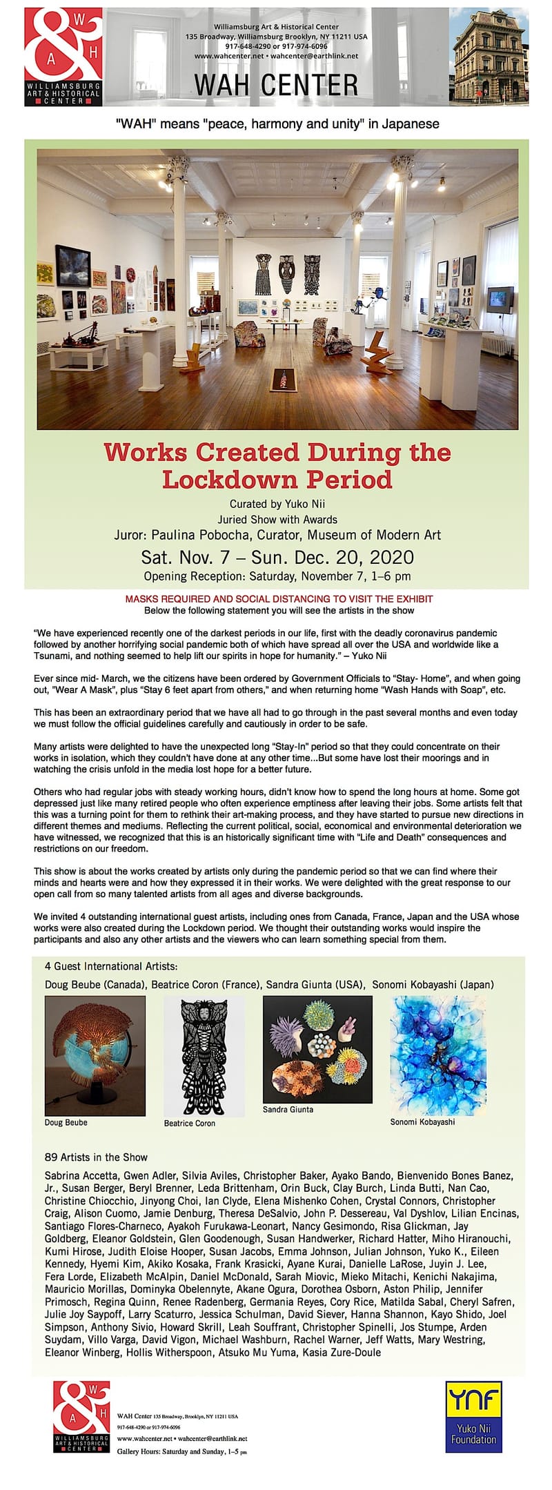 Works created during the lockdown period