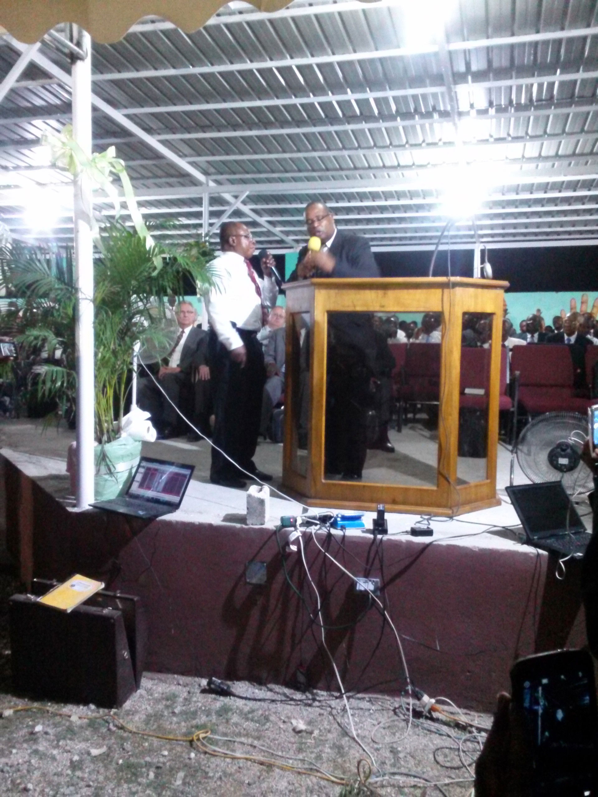 Interpreting for pastor Isaac