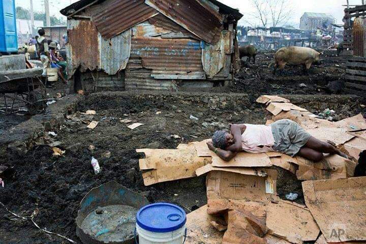 Sad to see humans living in such condition in the 21st century, but it happens