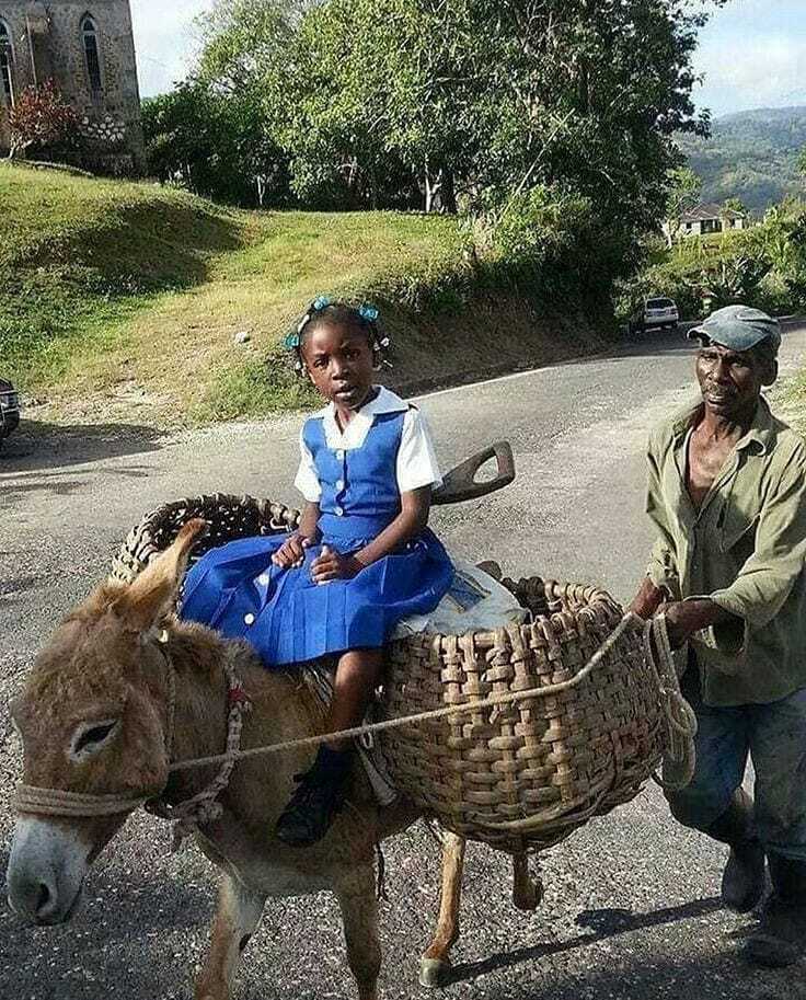 On the way to school