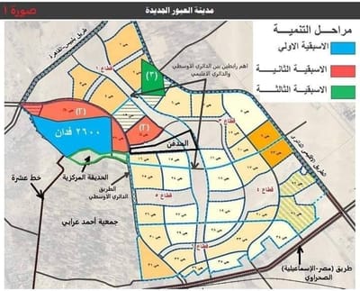 التخطيط التفصيلي لـمناطق مدينة العبور الجديدة لمنطقة 2600 فدان image